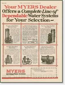1930 Myers Self oiling water systems & pumps AD  