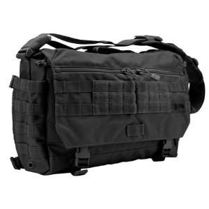 11 Tactical Rush Delivery Messenger Bag Black Back Up Belt System 