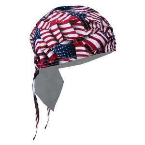  Hot Leathers Wavy American Flag Head Wrap Patio, Lawn 