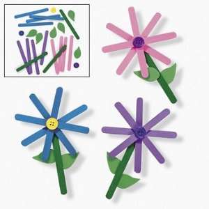 Craft Stick Flower Craft Kit   Craft Kits & Projects & Novelty Crafts 