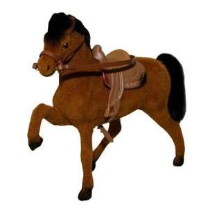  Small Flocked Light Brown Horse Toys & Games