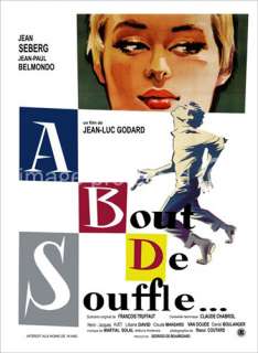 Bout de Souffle Vintage Jean Seberg Movie Poster  