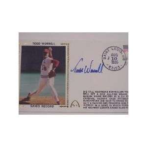  Todd Worrell Autographed Saves Record First Day Cover 