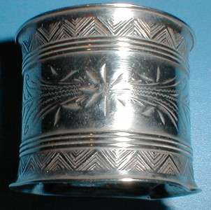 Vintage 1800s Sterling Silver Napkin Ring Engraved Tracy Gorham 