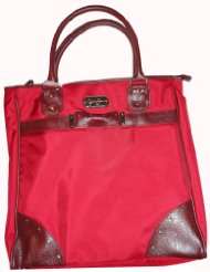 Jessica Simpson Purse Handbag Luggage Tote Bow Tie Biking Red