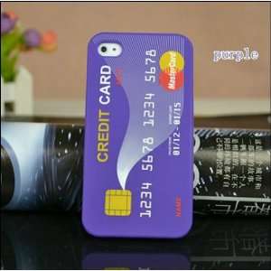  Purple Credit Card Style Silicone Cover Case Skin for 