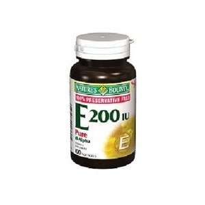  Natures Bounty Vitamin E 200Iu Softgels dl Alpha 100 