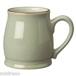 cup mug Country Style Sea Foam Green Ceramic 15 ounce 4 piece set 