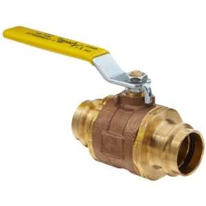   Ball Valve, Potable Water Service, Two Piece, Inline, Lever, 2 Press