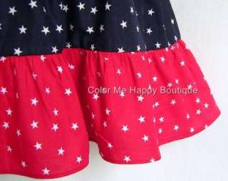 BEAUTIFUL navy blue & red 100% cotton sundress and bloomers 2pc set 
