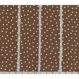  56 Wide Ribbon Dot Crinkle Chiffon Brown Fabric By The 