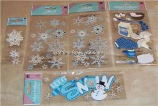 NEW Christmas Winter 12x12 Scrapbook Paper stickers LOT  