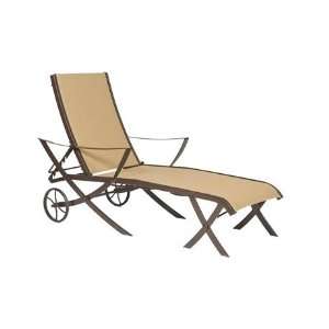  Woodard Cromwell Padded Sling Arm Adjustable Patio Chaise 