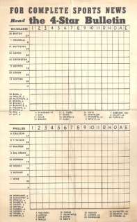 Hank Aaron Autographed Signed Scorecard Signed in 1956 JSA #F30246 