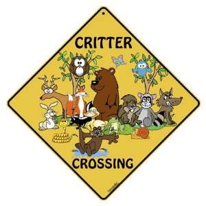  Critter Crossing 12 X 12 Aluminum Sign Patio, Lawn 