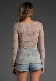 NEW Free People Intimately Floral Burnout Top Sz L $58  