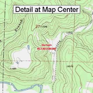  USGS Topographic Quadrangle Map   Durham, Arkansas (Folded 