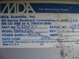 Zellweger MDA Scientific Toxic Gas Monitor System 16  