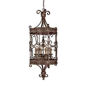   9026CU 6 Light Squire Foyer Light, Crusted Umber