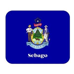  US State Flag   Sebago, Maine (ME) Mouse Pad Everything 