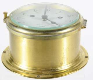 Vintage Schatz & Sohne 8 Days Royal Marine Brass Ships Chiming Clock 