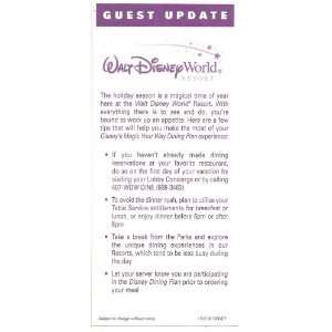  2005 Walt Disney World Guest Update Flyer 