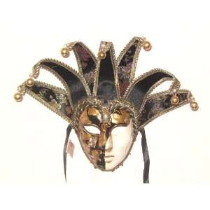  Black Jolly Beethoven Venetian Mask