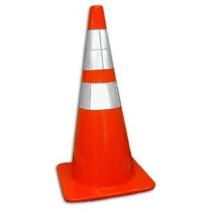 28 inch Red Orange Safety Cone with 6 inch and 4 inch bands  