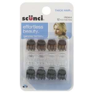  Scunci Claw Clips, Thick Hair 12 pieces Health & Personal 