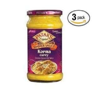 Pataks Korma Curry Sauce 15Oz. (Pack of 3)  Grocery 