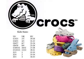 Crocs Kids Cayman Classic Crocband All COLORS Size 6 13 NEW  