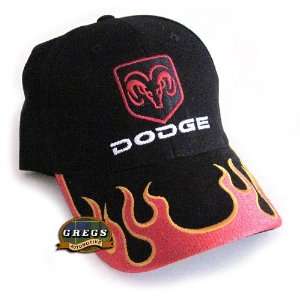  Dodge Ram Logo Hat Cap With Orange Flames (Apparel 