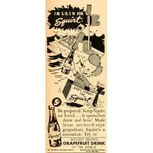  1943 Ad Squirt Grapefruit Drink Soda Pop Beverage Ocean 