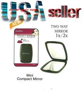 super thin mini compact two way cosmetic pocket mirror  