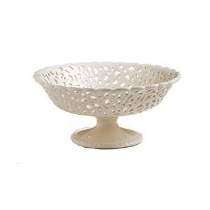 Ivory Lace Footed Bowl by Moda 