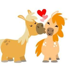 Cute Cartoon Ponies in Love mug