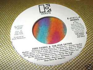 FRED PARIS & 5 SATINS   MEDLEY  82 7 45 PROMO   K@@L  