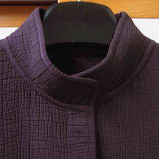 New Eileen Fisher Crinkle Texture Rayon Silk Sponge Mandarin Jacket M 