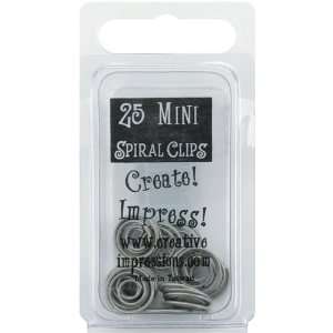   Mini Metal Spiral Clips 25/Package, Pewter Arts, Crafts & Sewing