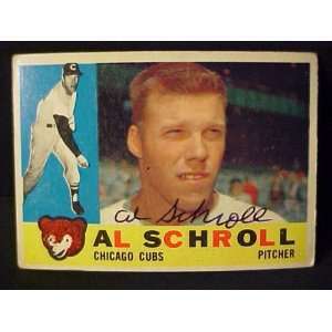  Al Schroll Chicago Cubs #357 1960 Topps Autographed 