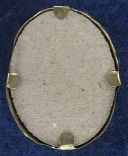 ANTIQUE JESUS PRINT SMALL BRASS c1880 FRENCH OVAL FRAME  