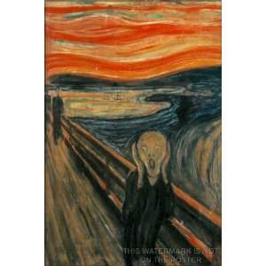  The Scream, by Edvard Munch   24x36 Poster Everything 