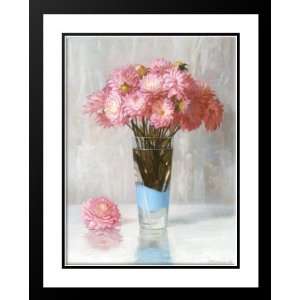   , Patricia 28x36 Framed and Double Matted Dahlias