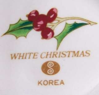 Set (2) Sango WHITE CHRISTMAS Footed OPEN CANDY DISHES  