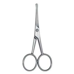 Scissors Curved Mustache Nose Hair w/ Safety Tips  