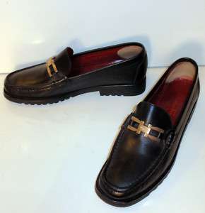 Salvatore Feragamo Sport Black Leather Loafer  
