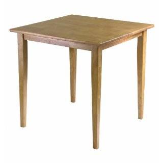 Winsome Wood Groveland Square Dining Table with Shaker legs, Light Oak 