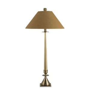  Currey & Company 6358 Darcey 1 Light Table Lamps in Brass 