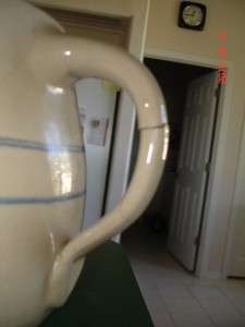 LARGE VINTAGE STONEWARE WATER MILK PITCHER  