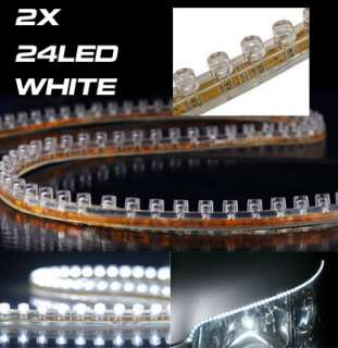 24 LED Linear Flexible Strip Car Lights 24cm White  